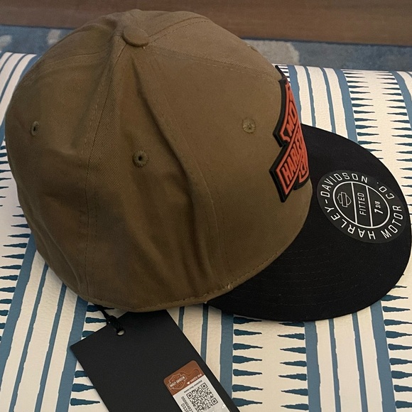 *NWT* Men Harley Davidson Fitted 7 3/8 Woven Baseball Hat/Cap. - Picture 2 of 5